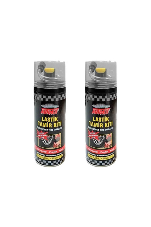 2 Adet Lastik Tamir Köpüğü Sprey Kiti 450 Ml-acil Lastik Şişirici