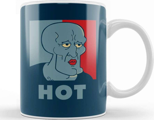Handsome Squidward Kupa Bardak Porselen