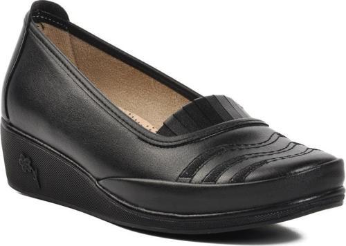 176 Siyah Hakiki Deri Kadın Günlük Ayakkabı