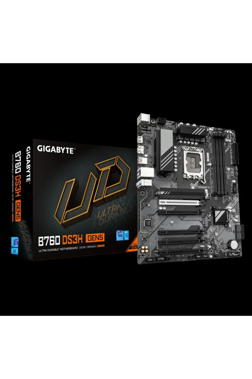 B760 Ds3h Gen5, 4xddr5, 2xm.2, Dp, Hdmı, Type-c, 13-14.nesil, Lga1700 Soket, Anakart