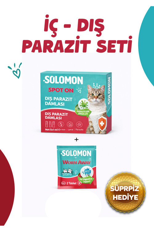 2'li Set İç - Dış Anti Parazit Bitkisel Damla 5 Adet Ve 2 Adet Tablet Seti