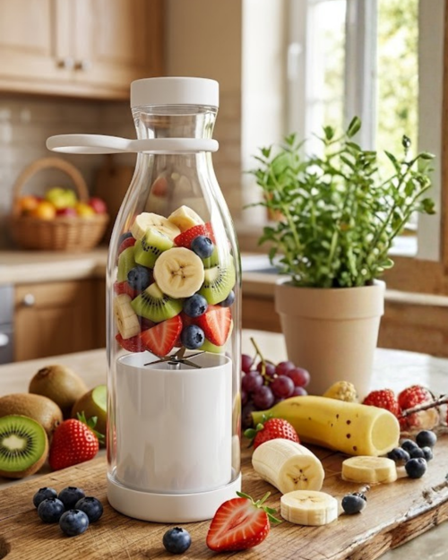 uygun USB Şarjlı Mini Blender Taşınabilir Smoothie Yapıcı 380 ml Pratik Kullanım popüler