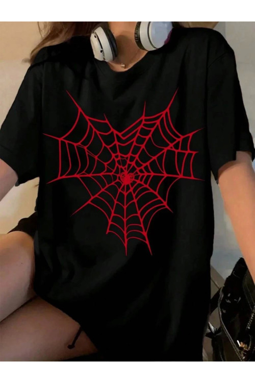 beybunn Baskılı Kadın T-shirt - Siyah