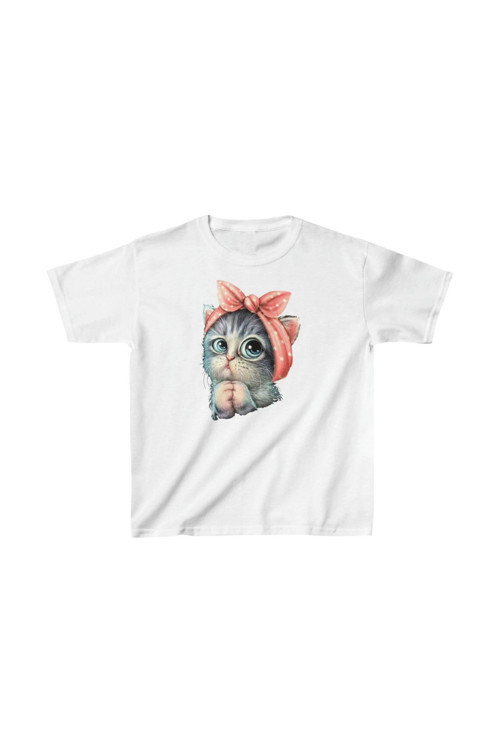 beybunn Çocuk Unisex Baskılı T-Shirt - Beyaz