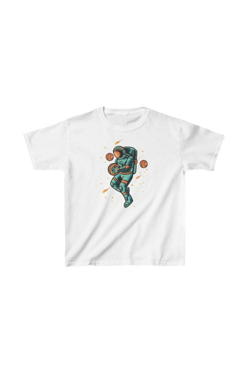 beybunn Unisex Çocuk Baskılı T-Shirt - Beyaz