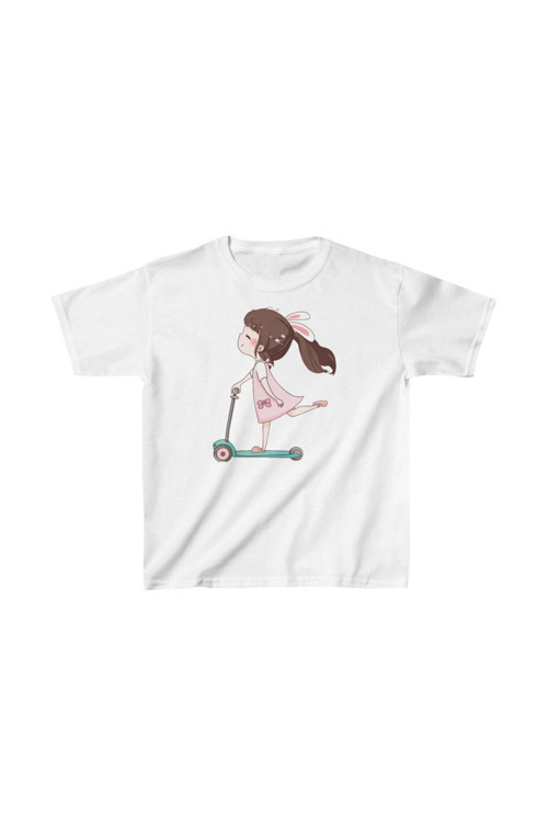 beybunn Unisex Çocuk Baskılı T-Shirt - Beyaz