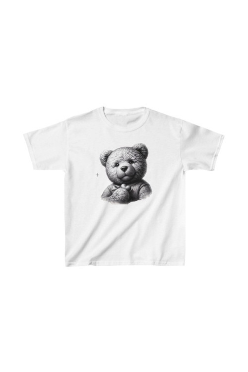 beybunn Unisex Çocuk Baskılı T-Shirt - Beyaz