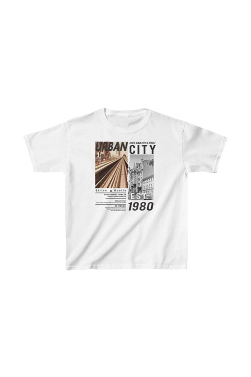 beybunn Unisex Çocuk Baskılı T-Shirt - Beyaz