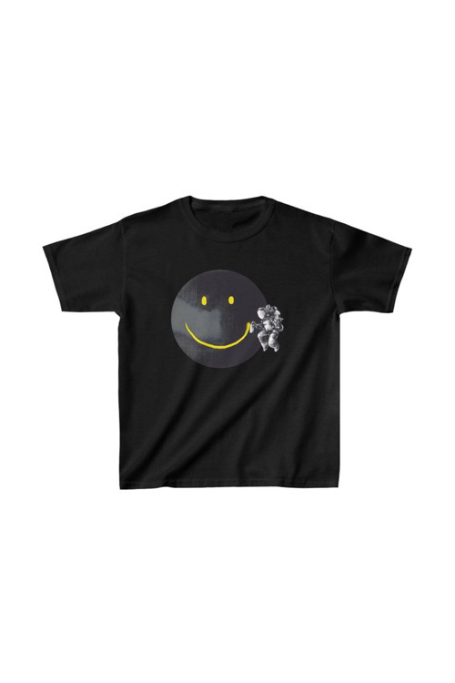 beybunn Unisex Çocuk Baskılı T-Shirt - Siyah