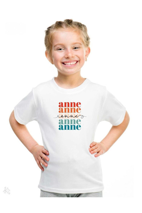 beybunn Unisex Çocuk Baskılı T-Shirt - Beyaz