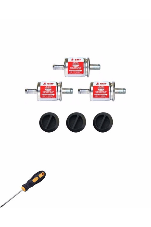 Atiker-akl-tartarini-cangas-vikars-Uyumlu Gaz Filtresi 12-12mm 3 ADET+KAPAK(TORNAVİDA HEDİYE)