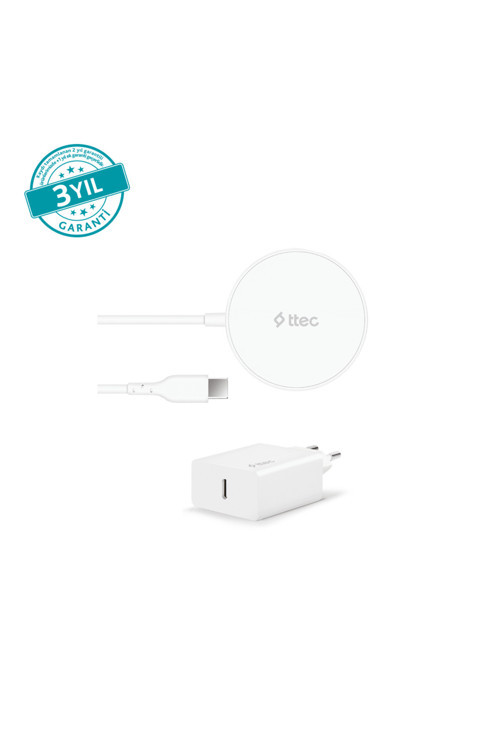 AirCharger M+ MagSafe Uyumlu Kablosuz Şarj Aleti ve PD 20W Seyahat Şarj Aleti