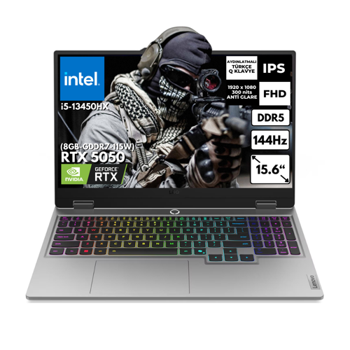 LOQ 15IRX10 i5-13450HX 40-GBDDR5 1 TBSSD RTX5050 15.6" Full HD Windows 11 Pro Gaming Laptop 83JE00JLTRAT93