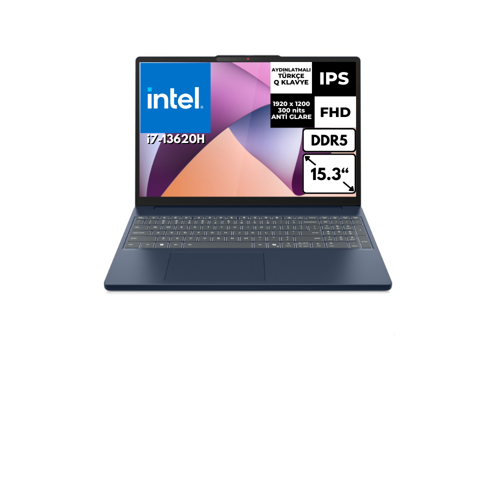 Ideapad Slim 3 Intel Core i7 13620H 40-GBDDR5 1 TBSSD 15.3" WUXGA Windows 11 Pro Taşınabilir Bilgisayar83K10060TRAT47