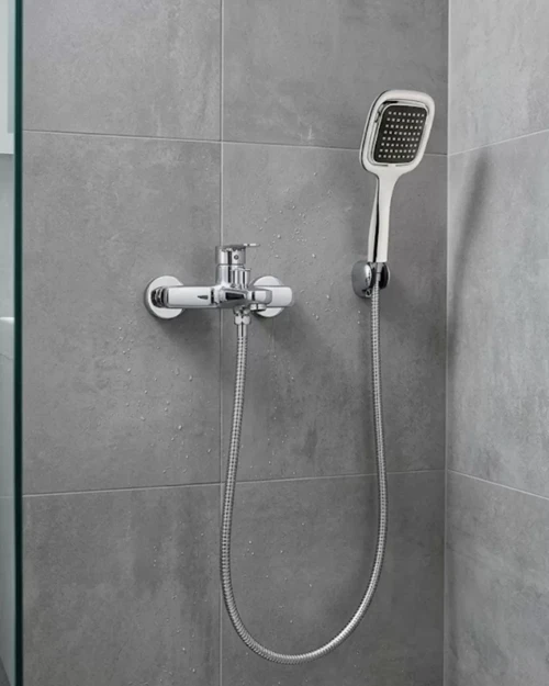 Siyah Duş Seti El Duşu Başlığı Spiral Hortum Dayanıklı Banyo Duş Aksesuarı