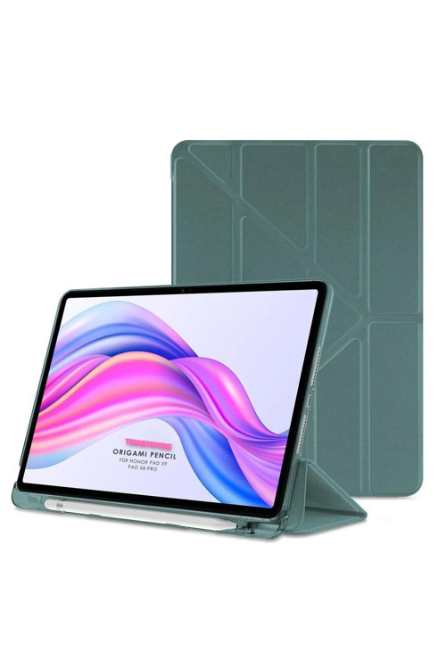 Honor Pad X9 11.5'' Inç 2023 Tablet Uyumlu Kılıf Katlanır Kalemlikli Standlı Uyku Modlu Akıllı Kapak