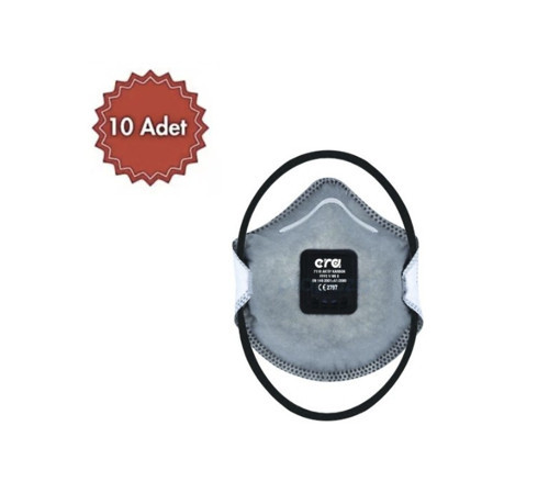 10 Adet Aktif Karbon Maske ERA 7110 AC FFP2 V NR D Ventilli