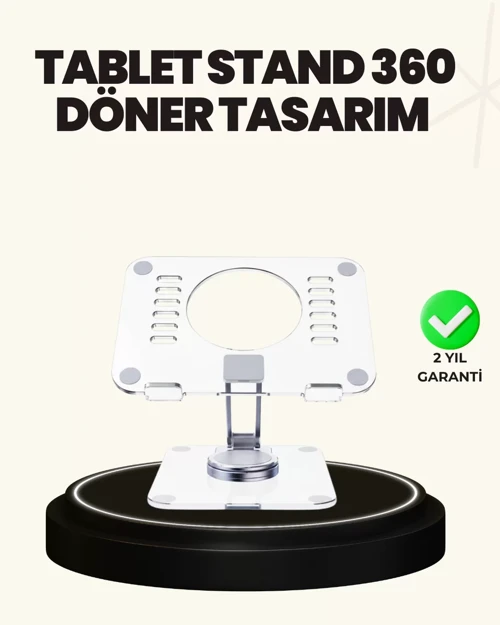 Ayarlanabilir Şeffaf Tablet Standı Kaymaz Silikon Tabanlı