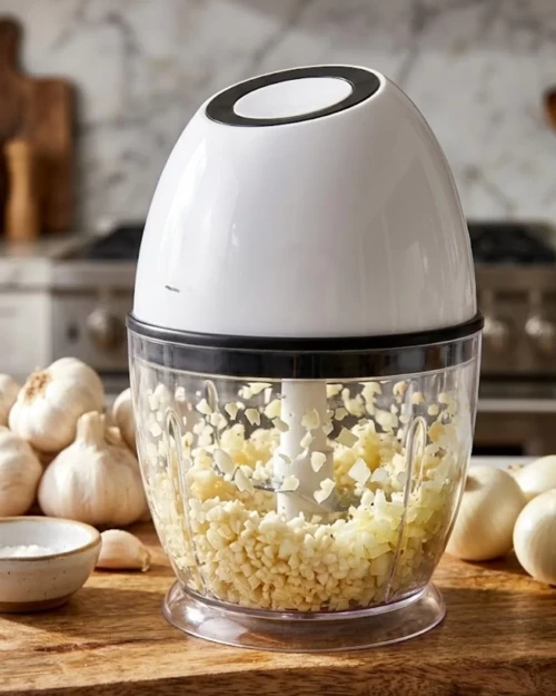 Kablosuz Mini Doğrayıcı 450 ML Şarjlı Sebze Doğrayıcı Paslanmaz Çelik Bıçaklı