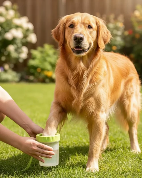 Yuvarlak Başlıklı Köpek Pati Temizleyici Yumuşak Silikon Fırçalı