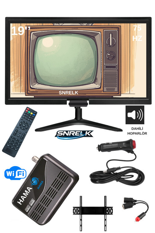 12V Karavan Tekne Yat Araç Uyumlu 49 Ekran Çanaklı-Çanaksız(Wifi) Uydu Alıcılı Full Set Monit