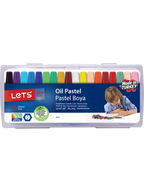 Pastel Boya 18 Renk Plastik Çantalı