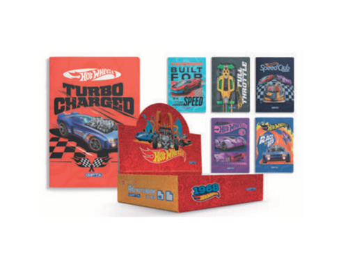 Not Defteri Karton Kapak A6 Küçük Boy Hot Wheels Çizgili 5443 ( 36 Lı Stand )