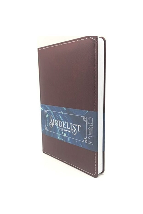 Modelist İp Dikişli Deri Kapak Not Defteri 17X24Cm 160 Yaprakp Çizgisiz (Karışık Renk 1 Adet)