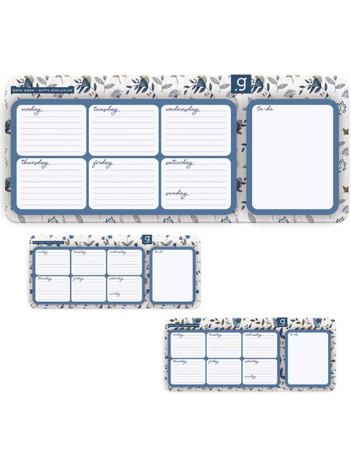 Data Week Planner Sert Kapak Not Defteri 13X30Cm 57 Yaprak (Karışık Renk 1 Adet)