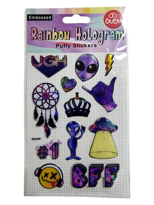 Stickers Puffy Uzaylı 20.5X11