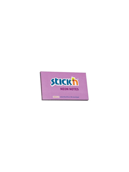 Stickn Yapışkanalı Not Kağıdı Neon Mor 76X127 Mm 100 Yaprak (12 Koçan)