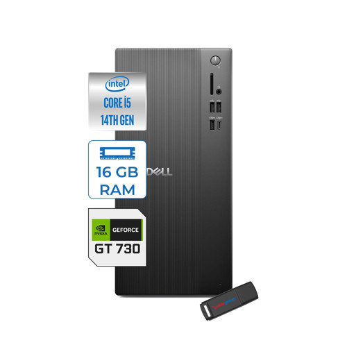 Tower ECT1250 Intel Core I5 14400 16GB Ddr5 2tb SSD 2GB/GT730 Freedos Kurumsal Masaüstü Bilgisayar 730ECT125014F03 + Zettausb