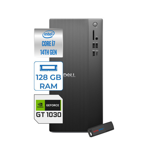 Tower ECT1250 Intel® Core™ İ7-14700 128GB Ddr5 4tb SSD 4GB/GT1030 Freedos Mini Tower Masaüstü Bilgisayar RPLSR00721F40+ZETTAUSBBELLEK