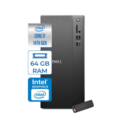 Tower ECT1250 Intel® Core™ İ7-14700 64GB Ddr5 1tb SSD Intel® UHD Graphics 770 WIN11HOME Mini Tower Masaüstü Bilgisayar RPLSR007H23+ZETTAUSBBELLEK