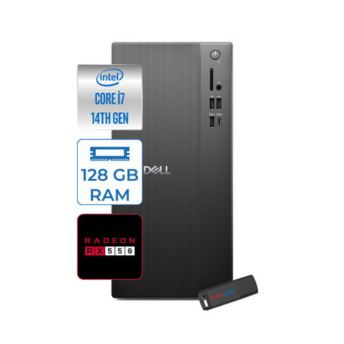 Tower ECT1250 Intel® Core™ İ7-14700 128GB Ddr5 256GB SSD 4GB/RX550 WIN11PRO Mini Tower Masaüstü Bilgisayar RPLSR00727P36+ZETTAUSBBELLEK