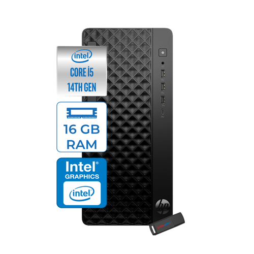 Prodesk 2 Tower G1I Intel I5 14400 4,7 Ghz 16GB Ddr5 1tb SSD Intel® UHD Graphics 730 Freedos Mini Tower Masaüstü Bilgisayar B70VQATF03+ZETTAUSBBELLEK