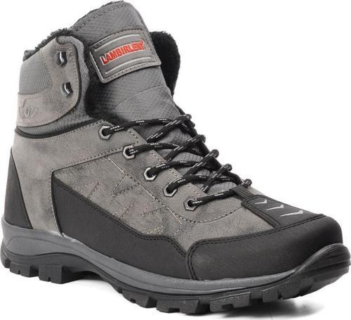 980 Füme-Siyah İçi Kürklü Büyük Numara Erkek Outdoor Bot