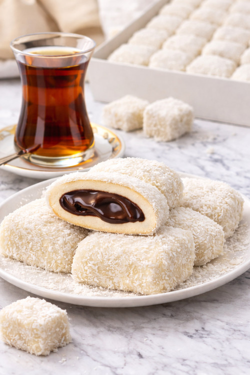 Hindistan Cevizli Çikolatalı Bohça Lokum 500 Gr - Darende'nin Doğal Lezzeti