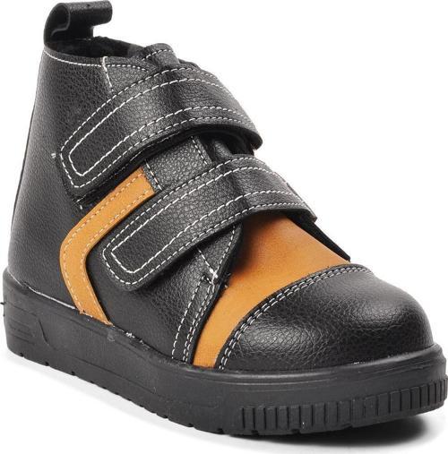 Arz 2301004-B Siyah-Camel İçi Kürklü Cırtlı Bebek Bot