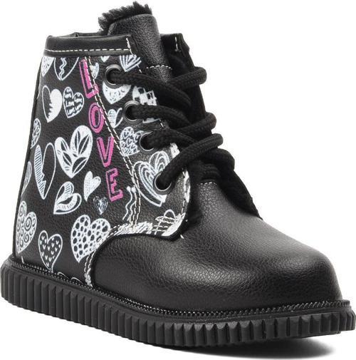Arz 2301005-B Siyah Desenli İçi Kürklü Çocuk Bot
