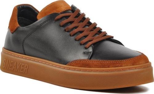 Rcdl 4227 Siyah-Taba Hakiki Deri Erkek Sneaker