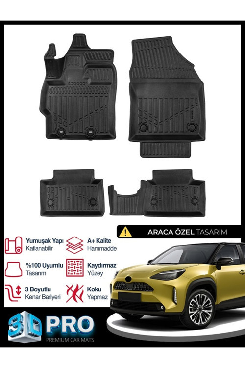 Toyota Yaris Cross 3D Havuzlu Paspas 2022 2023 2024 2025 2026 MODEL