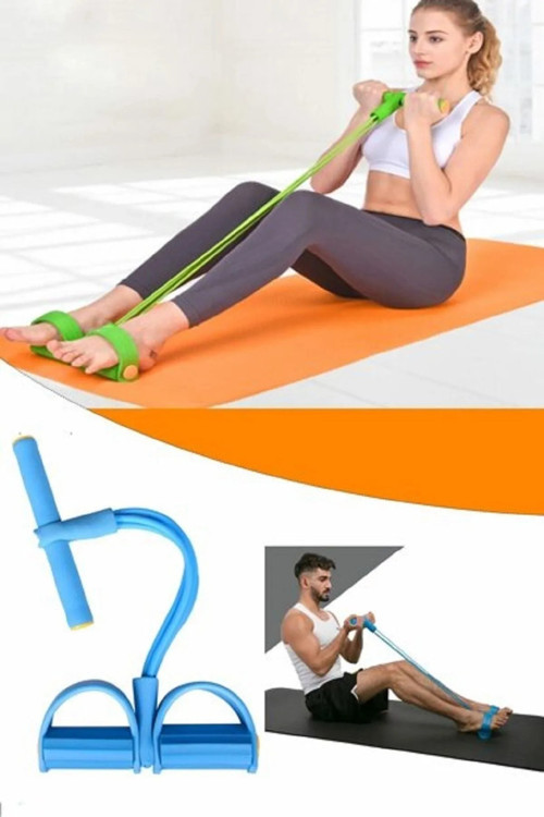 Body Trimmer Egzersiz Aleti El Ayak Egzersiz 4'lü Direnç Lastiği Karın Kası Çalıştırma Aleti