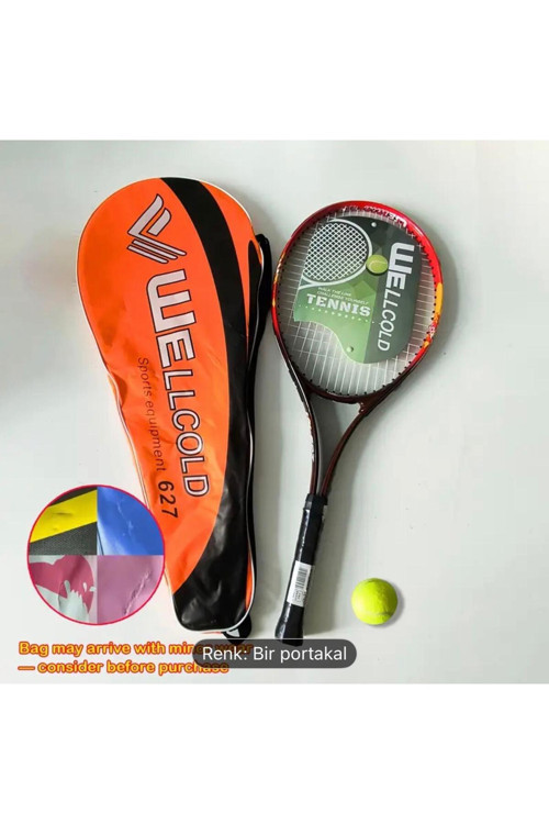 Yüksek Kalite Düşük Sarsılma Pro Tenis Raketi 27 İnch L1 + Taşıma Çantası 1 Adet Top