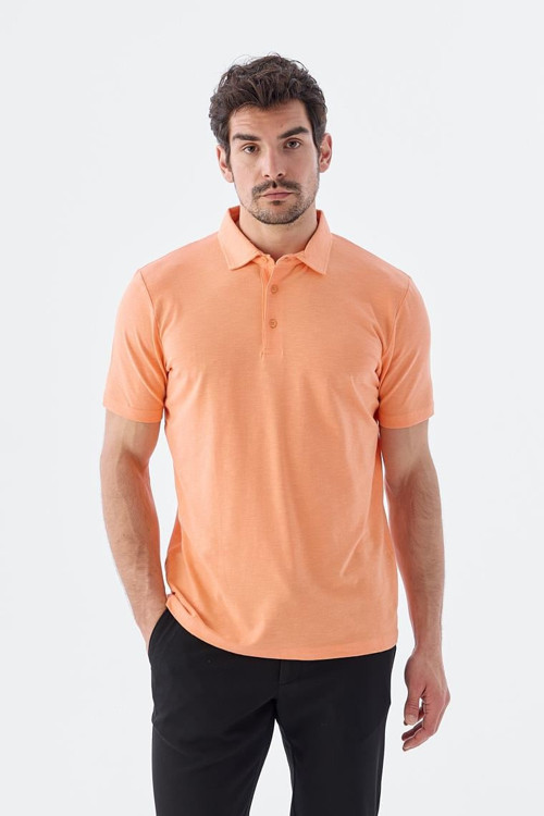 Yavru Ağzı Düğme Detaylı Slim Fit Polo Yaka T-Shirt