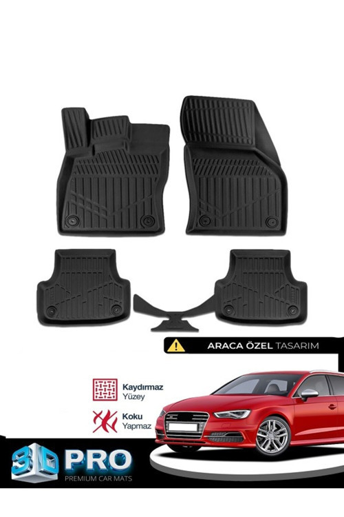 Audi A3 3D Havuzlu Paspas 2017 VE SONRASI KOKUSUZ