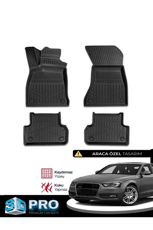 Audi A4 3D Havuzlu Paspas 2011 2012 2013 2014 2015 2016 MODEL KOKUSUZ