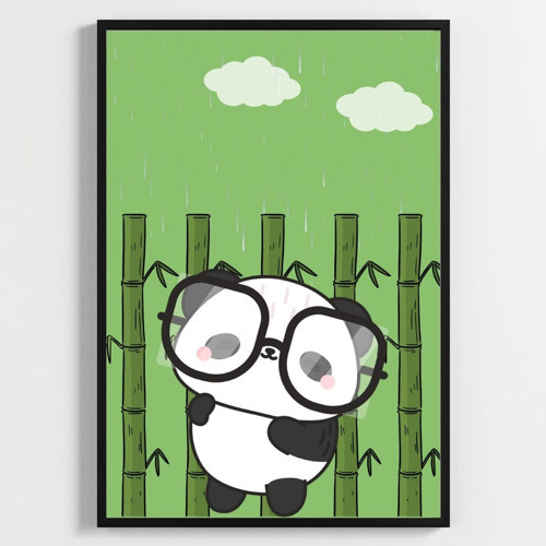 Gözlüklü Dostlar:Panda, Koala ve Tilki Çocuk Odası Posteri–Dekoratif 3lü Set A2 Çerçevesiz