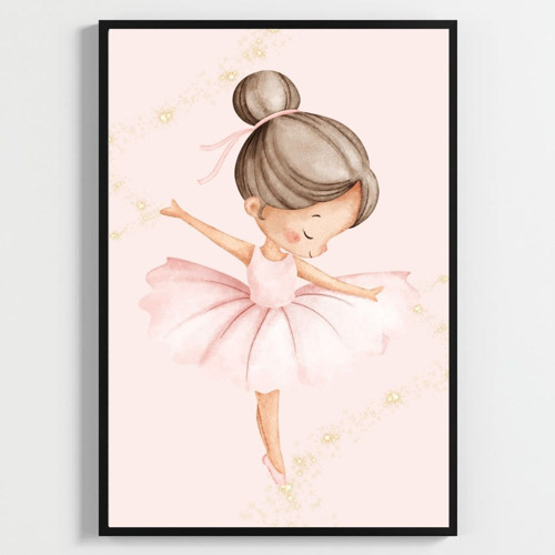 Dans Eden Balerin Çocuk Odası Posteri–Dekoratif 3lü Set A2 Çerçevesiz