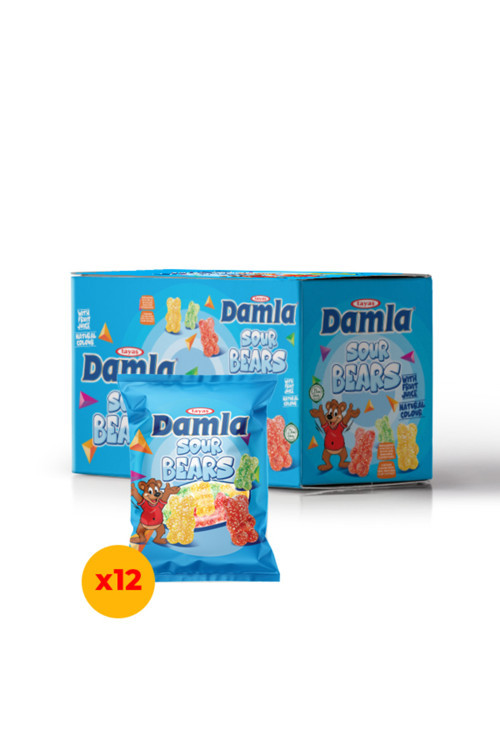 Damla Gummy Sour Bears 80 G Jel Şeker X12